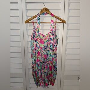 Lilly Pulitzer Vibrant Pink and Blue Romper